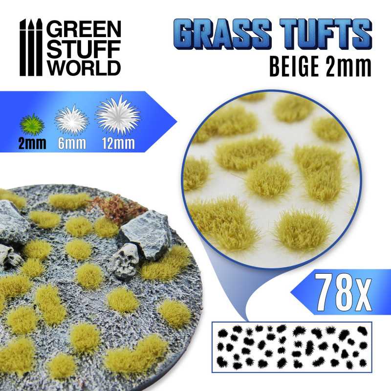 Touffes d'herbe - 2mm - Auto-Adhésif - BEIGE Touffes d'herbe - 2mm - Auto-Adhésif - BEIGE