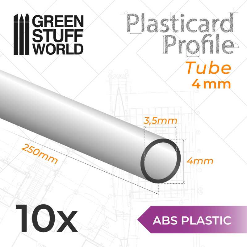 ASA Polystyrol-Profile ROHRPROFIL RUND Plastikcard 4mm ASA Polystyrol-Profile ROHRPROFIL RUND Plastikcard 4mm