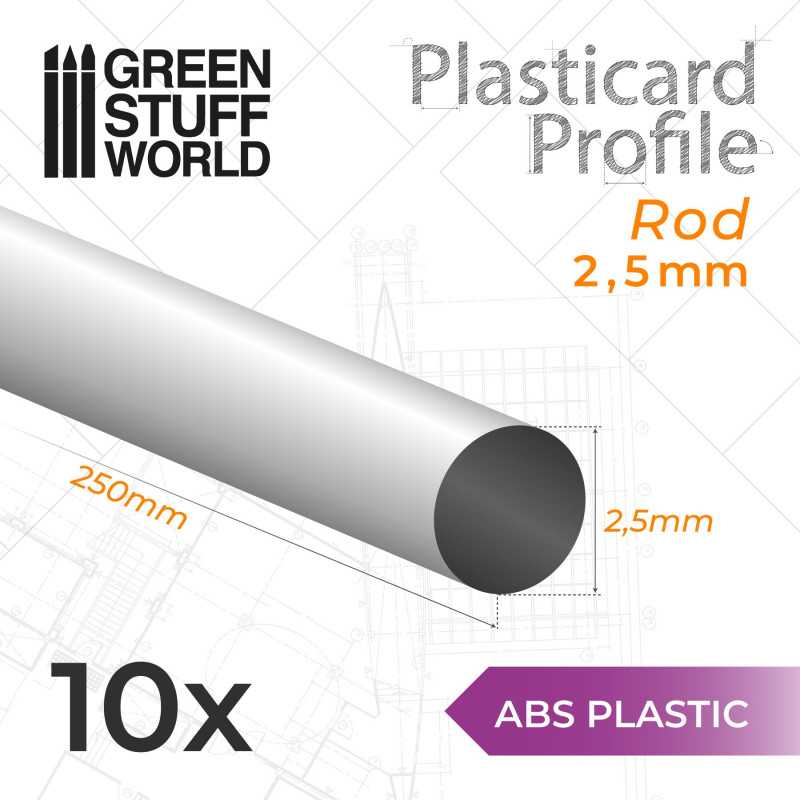 ASA Polystyrol-Profile RUNDSTAB RÖHRE Plastikcard 2,5mm ASA Polystyrol-Profile RUNDSTAB RÖHRE Plastikcard 2,5mm