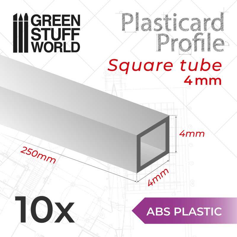 Plasticard PROFILÉ TUBE CARRÉE 4mm Plasticard PROFILÉ TUBE CARRÉE 4mm