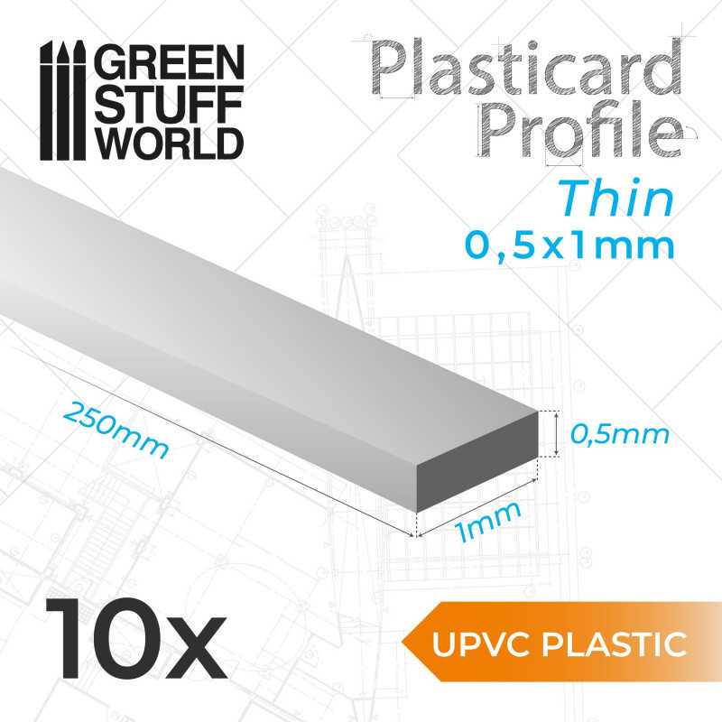 uPVC Plasticard - Fin 0.50mm x 1mm uPVC Plasticard - Fin 0.50mm x 1mm