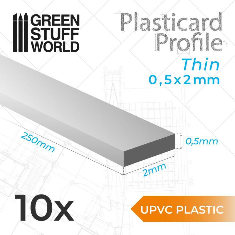 uPVC Plasticard - Fin 0.50mm x 2mm uPVC Plasticard - Fin 0.50mm x 2mm