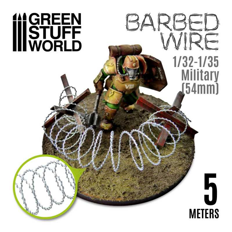 Fils Barbelé - 1/32-1/35 Militaire (54mm) Fils Barbelé - 1/32-1/35 Militaire (54mm)