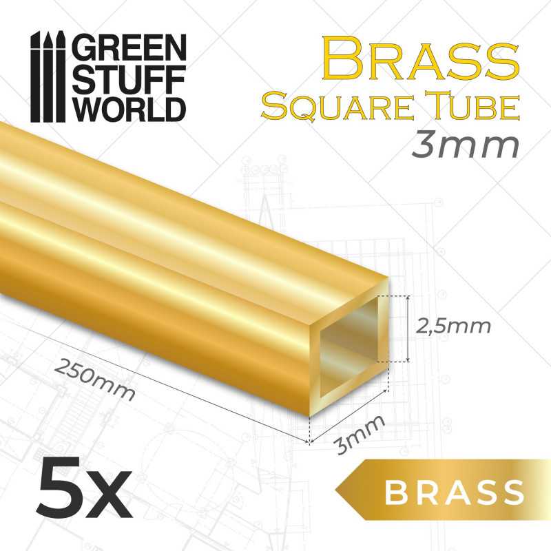 Tubes carrés en laiton 3mm Tubes carrés en laiton 3mm