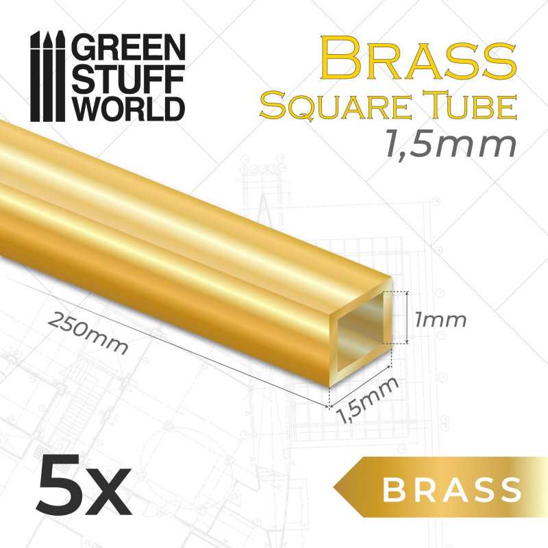 Tubes en laiton carrés 1.5mm Tubes en laiton carrés 1.5mm