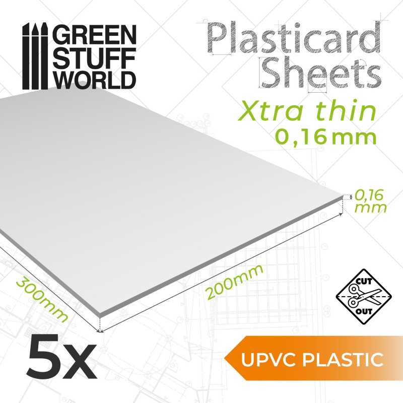 uPVC Glatte Plasticard 0.16mm - 5 platten uPVC Glatte Plasticard 0.16mm - 5 platten