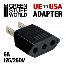 Adaptador enchufe UE-USA Negro