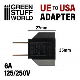Adaptador enchufe UE-USA Negro