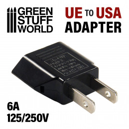 Adaptador enchufe UE-USA Negro