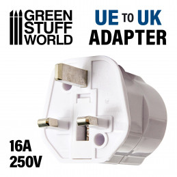 Adaptador enchufe UE-UK Blanco