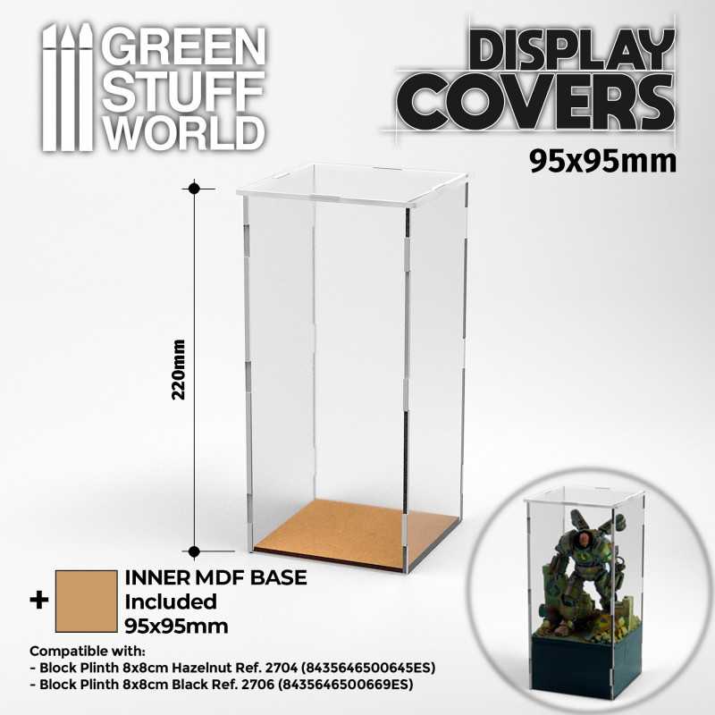 Vitrine ouverte 95x95mm (220mm de haut) Vitrine ouverte 95x95mm (220mm de haut)