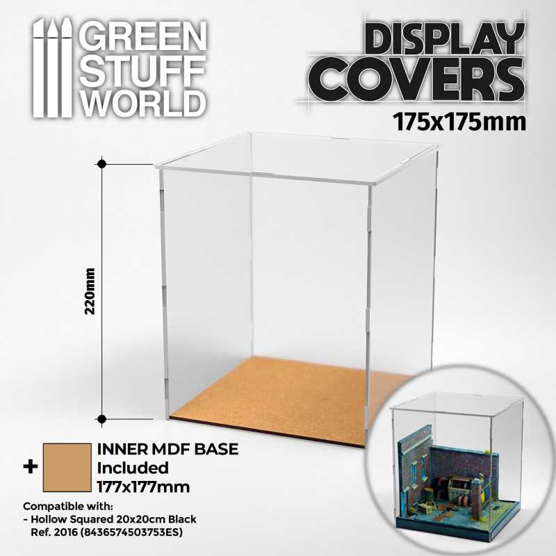 Vitrine ouverte 175x175mm (22cm de haut) Vitrine ouverte 175x175mm (22cm de haut)