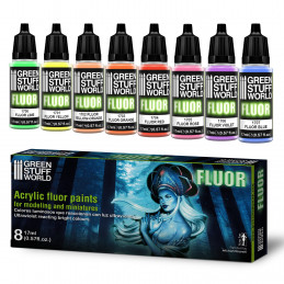 Set 8x Pinturas Fluor