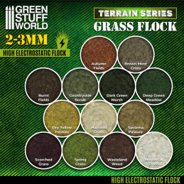 Static Grass Flock 2-3mm - DEEP GREEN MEADOW - 200 ml Static Grass Flock 2-3mm - DEEP GREEN MEADOW - 200 ml
