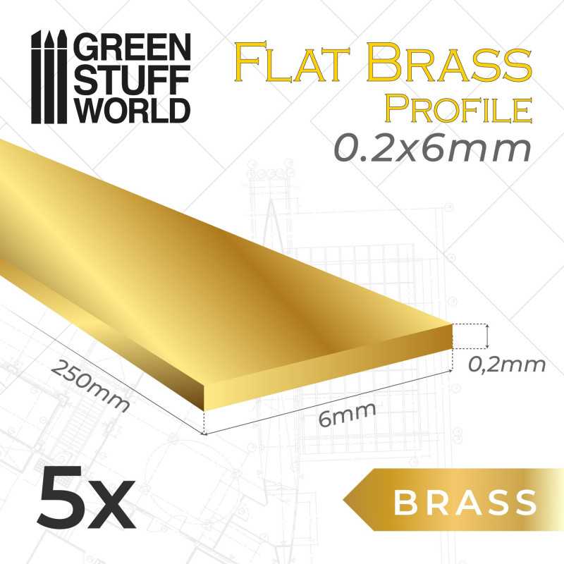 Flaches Messingprofil 0.2 x 6mm Flaches Messingprofil 0.2 x 6mm