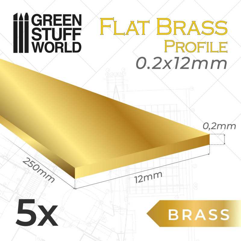 Profilé plat en laiton 0.2 x 12mm