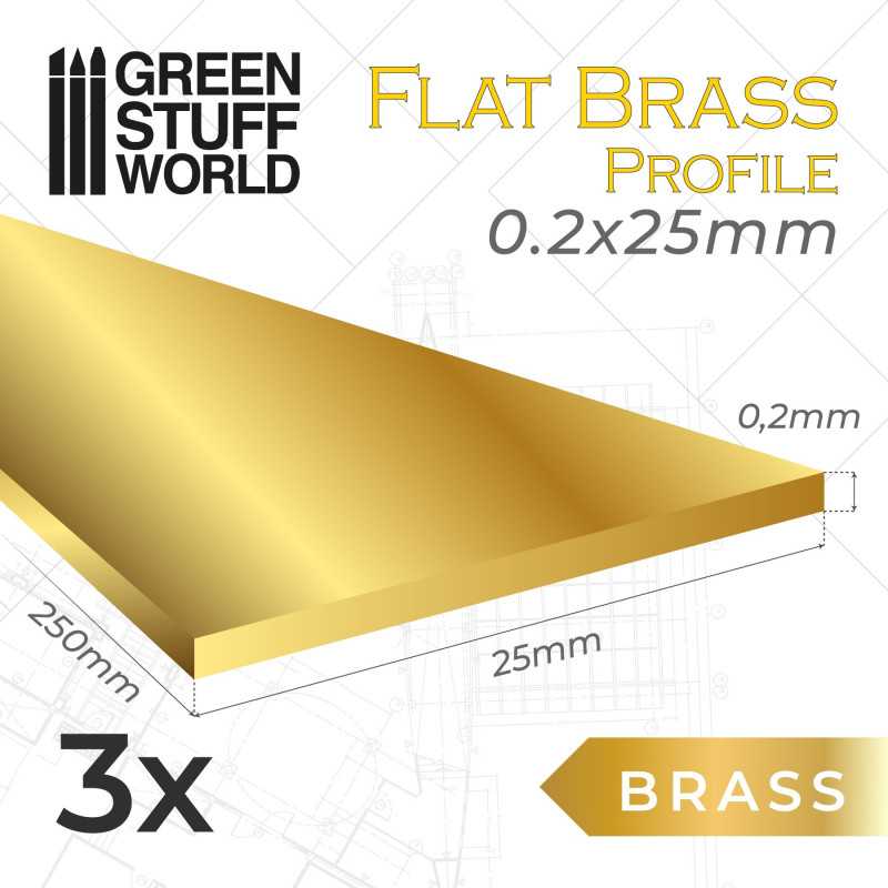 Profilé plat en laiton 0.2 x 25mm Profilé plat en laiton 0.2 x 25mm