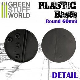 Plastic Bases - Round 60 mm BLACK