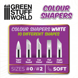 Colour Shapers Brushes COMBO 0 and 2 - WHITE SOFT