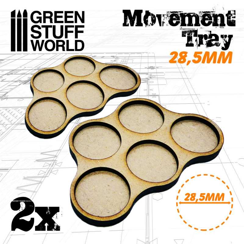 Plateaux de Mouvement MDF 28,5mm x5 - Horde Plateaux de Mouvement MDF 28,5mm x5 - Horde