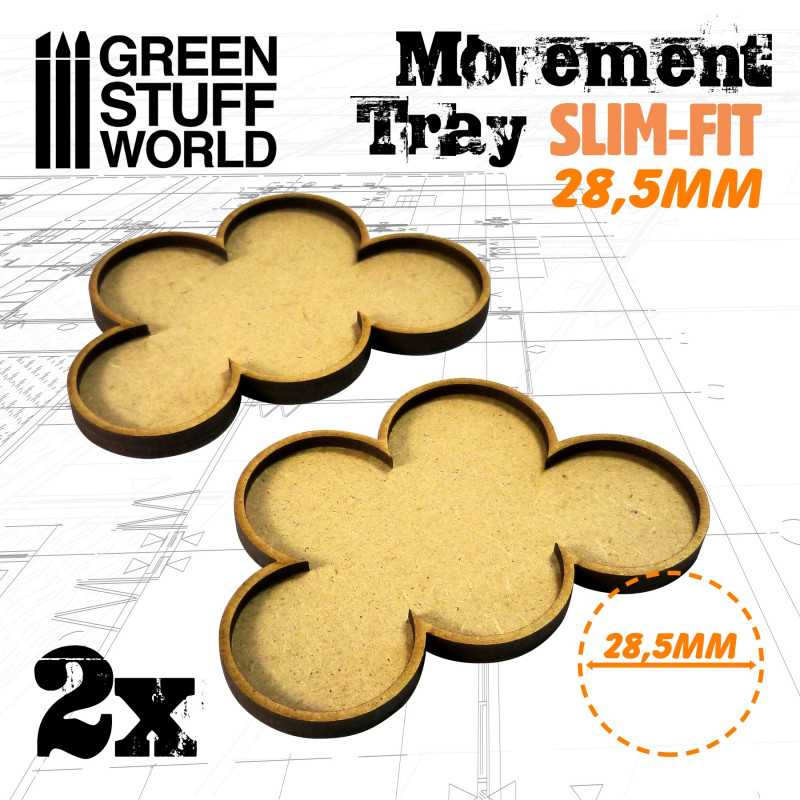 Plateaux de Mouvement MDF 28,5mm x5 - SLIM-FIT Plateaux de Mouvement MDF 28,5mm x5 - SLIM-FIT