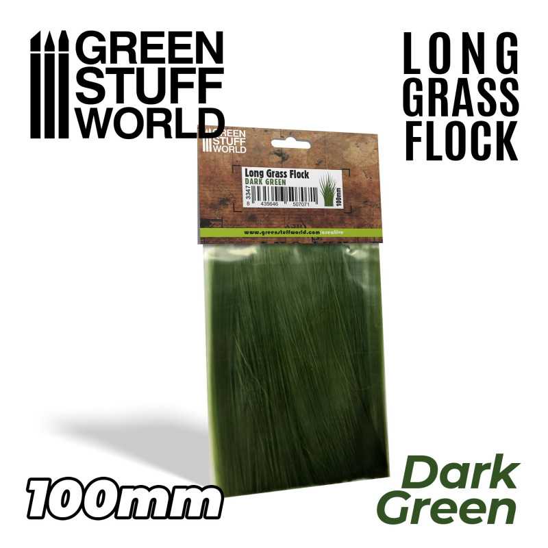 Herbe longue 100mm - Vert Foncé Herbe longue 100mm - Vert Foncé