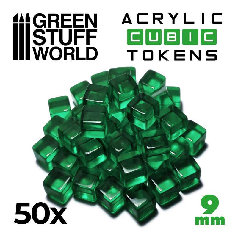 Jetons Cubes Verts