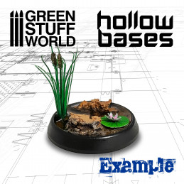 Hollow Plastic Bases - BLACK 25mm Hollow Plastic Bases - BLACK 25mm